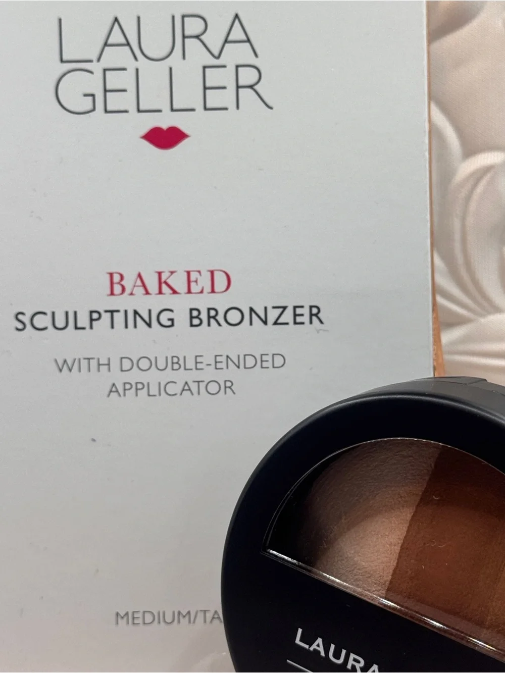 Laura geller baked sculpting bronzer w/ dbl ended applicator ‘medium tan’